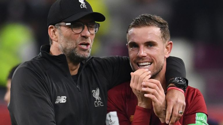 Jurgen Klopp and Jordan Henderson after Liverpool's win over Monterrey