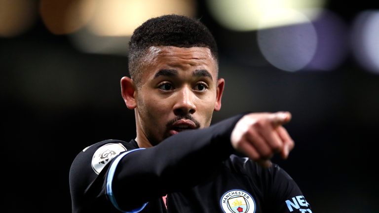 Manchester City's Gabriel Jesus warms up ahead of the Premier League match at Turf Moor, Burnley. PA Photo. Picture date: Tuesday December 3, 2019. See PA story SOCCER Burnley. Photo credit should read: Martin Rickett/PA Wire. RESTRICTIONS: EDITORIAL USE ONLY No use with unauthorised audio, video, data, fixture lists, club/league logos or "live" services. Online in-match use limited to 120 images, no video emulation. No use in betting, games or single club/league/player publications.