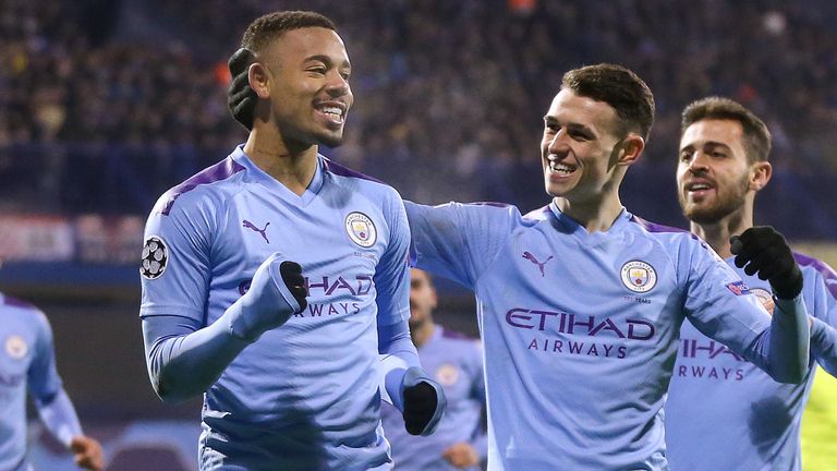 Gabriel Jesus scored his second Champions League hat-trick in Man City's 4-1 win in Zagreb