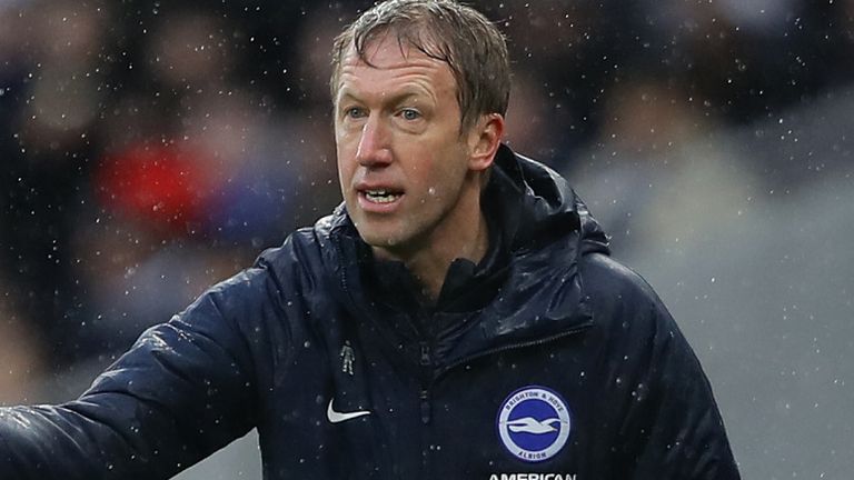 Graham Potter offers instructions from the touchline against Tottenham on Boxing Day