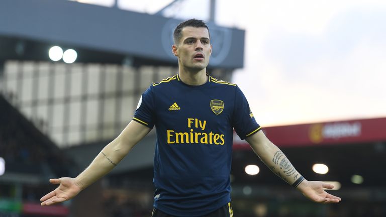 Granit Xhaka made his first Premier League start since October at Norwich