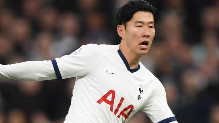 Heung-Min Son scores Tottenham's third goal against Burnley
