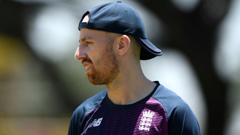 Spinner Jack Leach is one of three England players suffering from 'flu-like- symptoms
