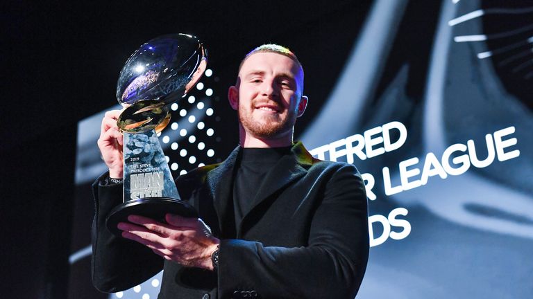Picture by Simon Wilkinson/SWpix.com - 06/10/2019 - Rugby League - Betfred Man of Steel Awards 2019 - Lowry Theatre - Salford, England - The 2019 Betfred Man of Steel winner is Salford's Jackson Hastings.