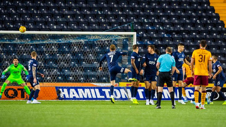 Jake Carroll's goal move Motherwell third