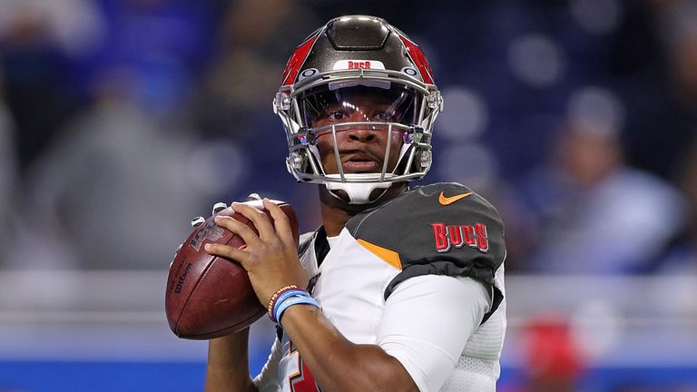 Jameis Winston leads the NFL in passing yards with 4,573, with his 30 touchdown passes bettered only by Lamar Jackson's 33