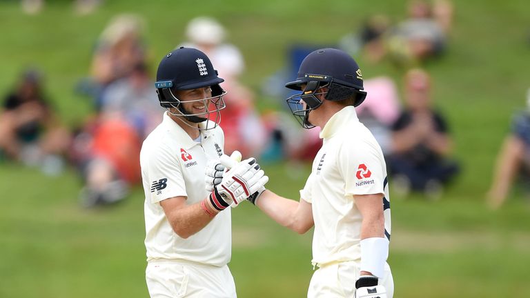 Joe Root and Ollie Pope, England, Test vs New Zealand in Hamilton
