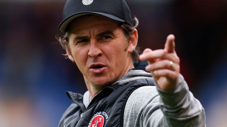 Joey Barton started managing Fleetwood Town in June 2018