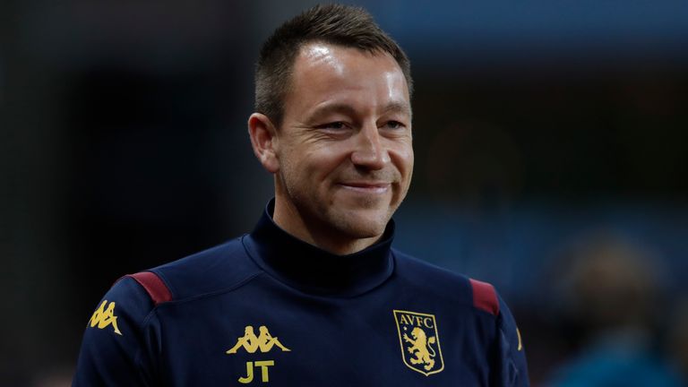john Terry the assistant manager of Aston Villa before the Premier League match between Aston Villa and Newcastle United at Villa Park on November 25, 2019 in Birmingham, United Kingdom. 