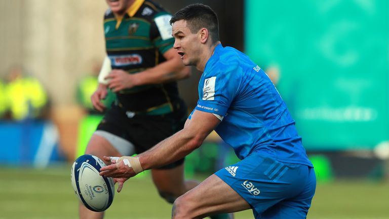 Johnny Sexton suffered a knee injury in Leinster's win over Northampton