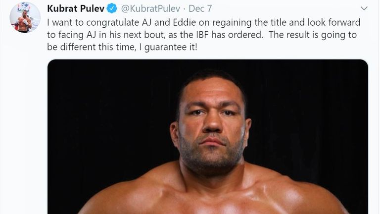 Kubrat Pulev tweet
