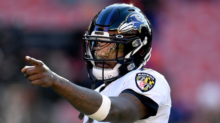 Baltimore Ravens quarterback Lamar Jackson leads the NFL with 36 passing touchdowns this season