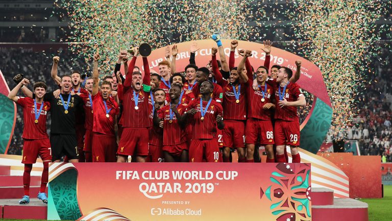 Liverpool celebrate their Club World Cup success