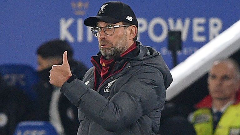 Liverpool manager Jurgen Klopp during the game against Leicester