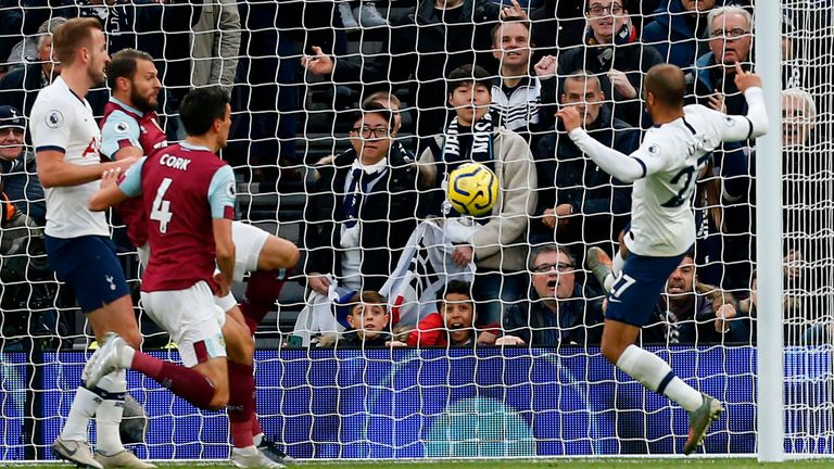 Lucas Moura doubles Spurs' lead against Burnley