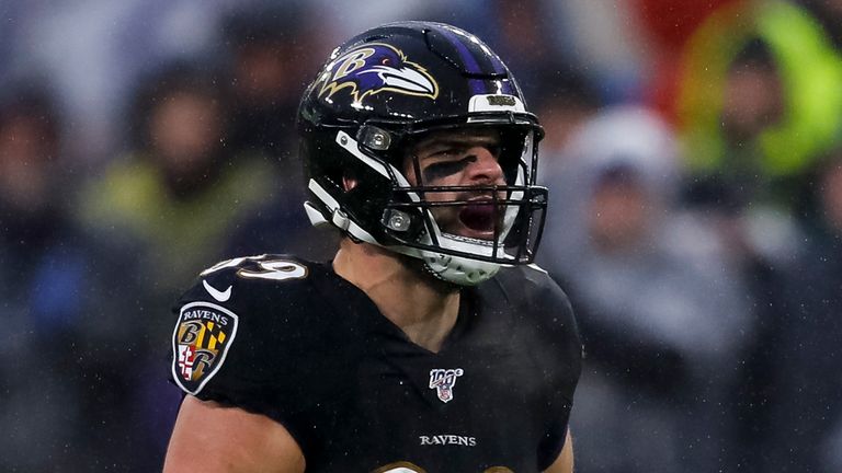 Ravens tight end Mark Andrews was limited in Tuesday's practice amid his recovery from a knee injury