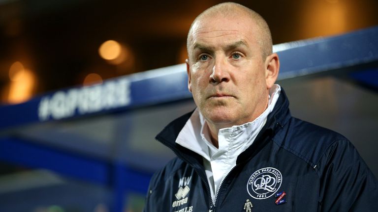 Mark Warburton, Manager of Queens Park Rangers looks on prior to the Sky Bet Championship match between Queens Park Rangers and Brentford at The Kiyan Prince Foundation Stadium on October 28, 2019 in London, England