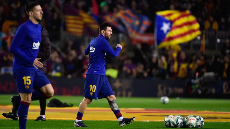 Lionel Messi ahead of El Clasico
