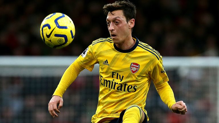 Mesut Ozil in action at the Vitality Stadium