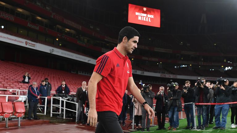 Mikel Arteta the Arsenal Head Coach is presented to the press at Emirates Stadium on December 20, 2019 in London, England.