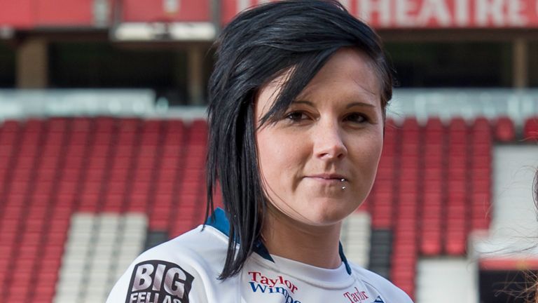 02/10/2017 - Rugby League - Betfred Super League Grand Final Preview - Old Trafford, Manchester, England - Featherstone's Woman's captain Natalie Harrowell 