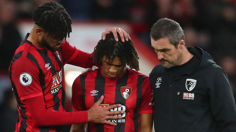 Nathan Ake was taken off after half an hour for Bournemouth