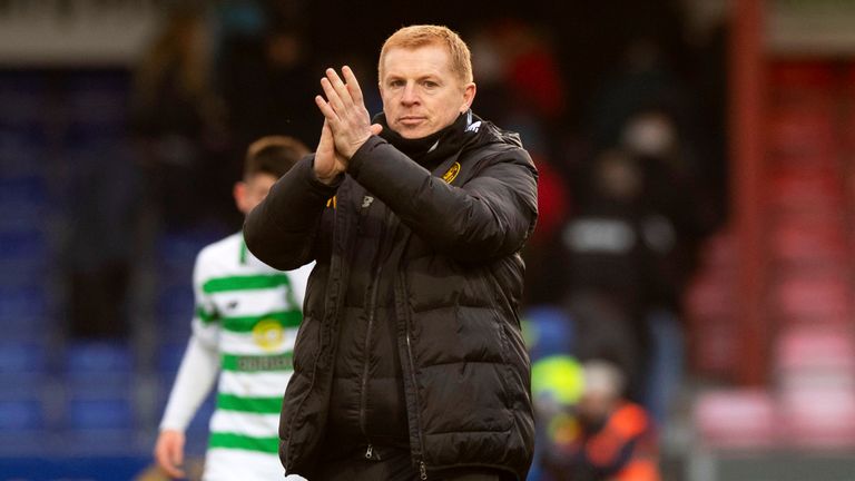 Celtic manager Neil Lennon at full time during the Premiership match between Ross County and Celtic 