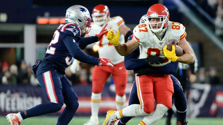 Kansas City Chiefs against New England Patriots in the NFL