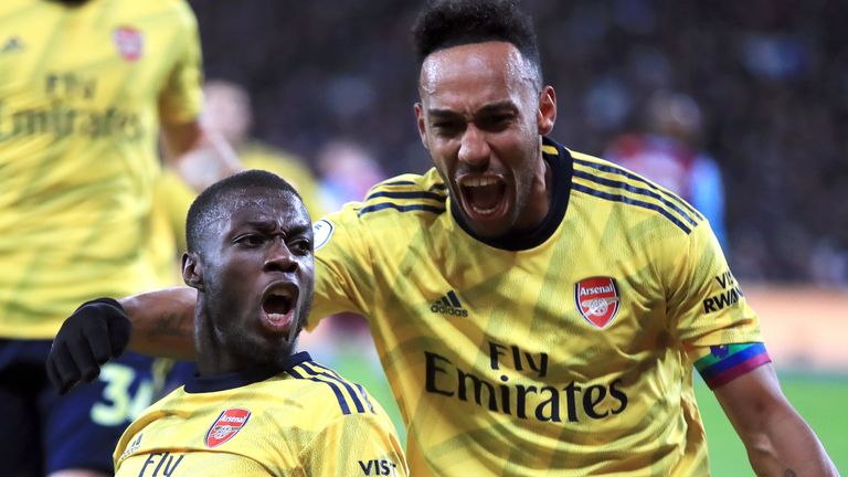 Nicolas Pepe and Pierre-Emerick Aubameyang were both on target against West Ham