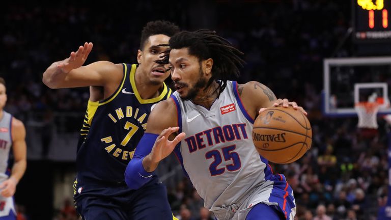 Detroit Pistons against Indiana Pacers in the NBA