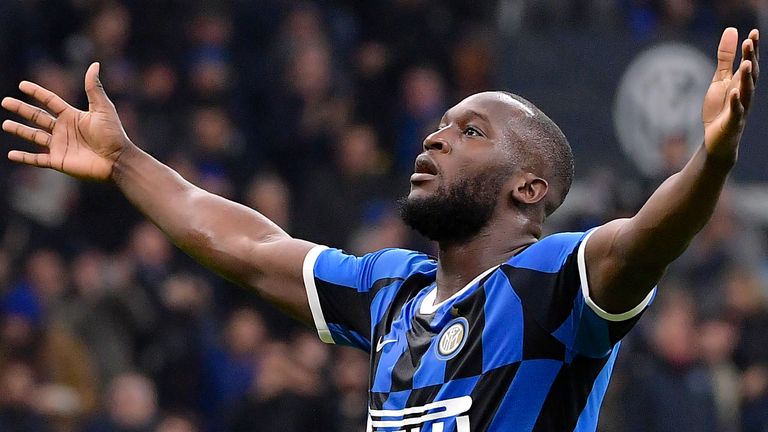 Romelu Lukaku scored twice in the win for Inter