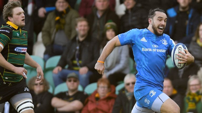 James Lowe scored Leinster's first try