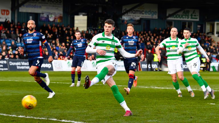 Celtic's Ryan Christie scored twice at Ross County