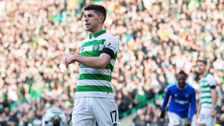 Ryan Christie missed a penalty during the Premiership match between Celtic and Rangers