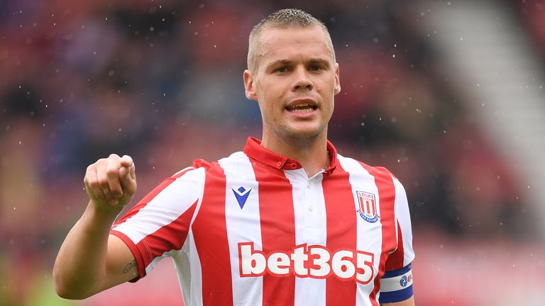 Stoke captain Ryan Shawcross has been sidelined with a broken leg since pre-season