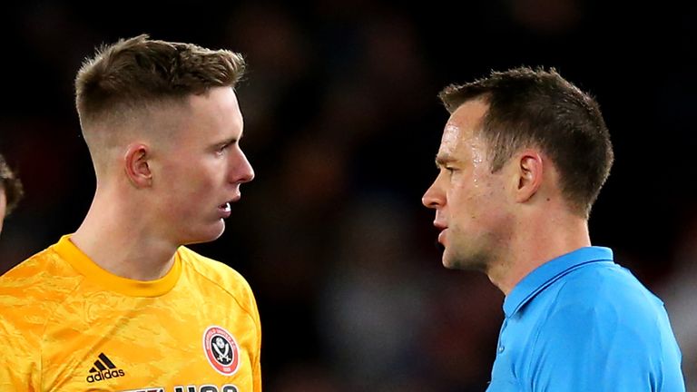 Dean Henderson was left furious with referee Stuart Attwell