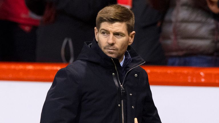 Steven Gerrard's Rangers side drew 2-2 at Aberdeen 