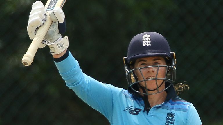 Tammy Beaumont, England Women, century in ODI versus Pakistan Women at Kuala Lumpur