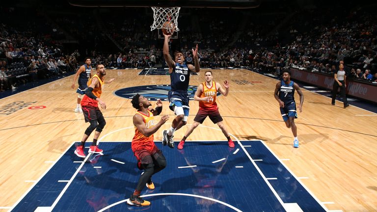 Jeff Teague of the Minnesota Timberwolves shoots the ball against the Utah Jazz