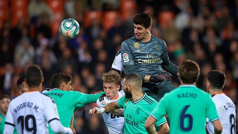 Thibaut Courtois' header helped Real Madrid earn a late draw