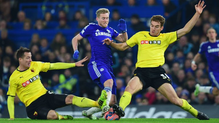 Tommie Hoban (right) played 54 league games for Watford in a career plagued by injury, before he was released in the summer