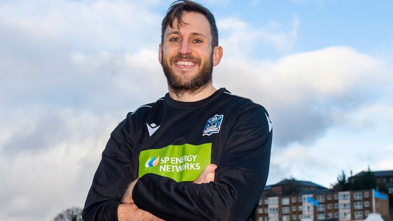 Tommy Seymour is pictured during a Glasgow Warriors training session, at Scotstoun, on December 17, 2019, in Glasgow, Scotland. 