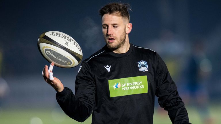 Glasgow Warriors' Tommy Seymour ahead of the Guinness PRO14 match between Glasgow Warriors and Leinster at Scotstoun Stadium, on November 30, 2019, in Glasgow, Scotland.
