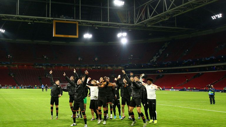 Valencia beat last season's semi-finalist Ajax in Amsterdam