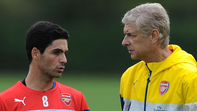 ST ALBANS, ENGLAND - AUGUST 30: of Arsenal during a training session at London Colney on August 30, 2014 in St Albans, England. (Photo by Stuart MacFarlane/Arsenal FC via Getty Images)