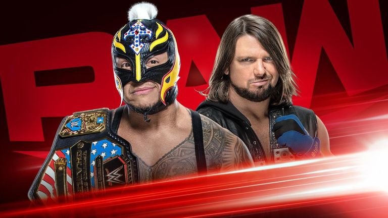 Rey Mysterio's United States title is on the line against AJ Styles on Sky Sports tonight