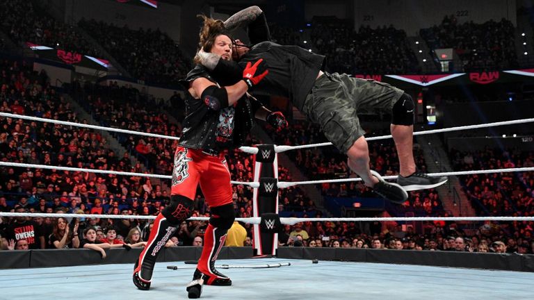 Randy Orton levelled AJ Styles with his trademark RKO after initially feigning injury