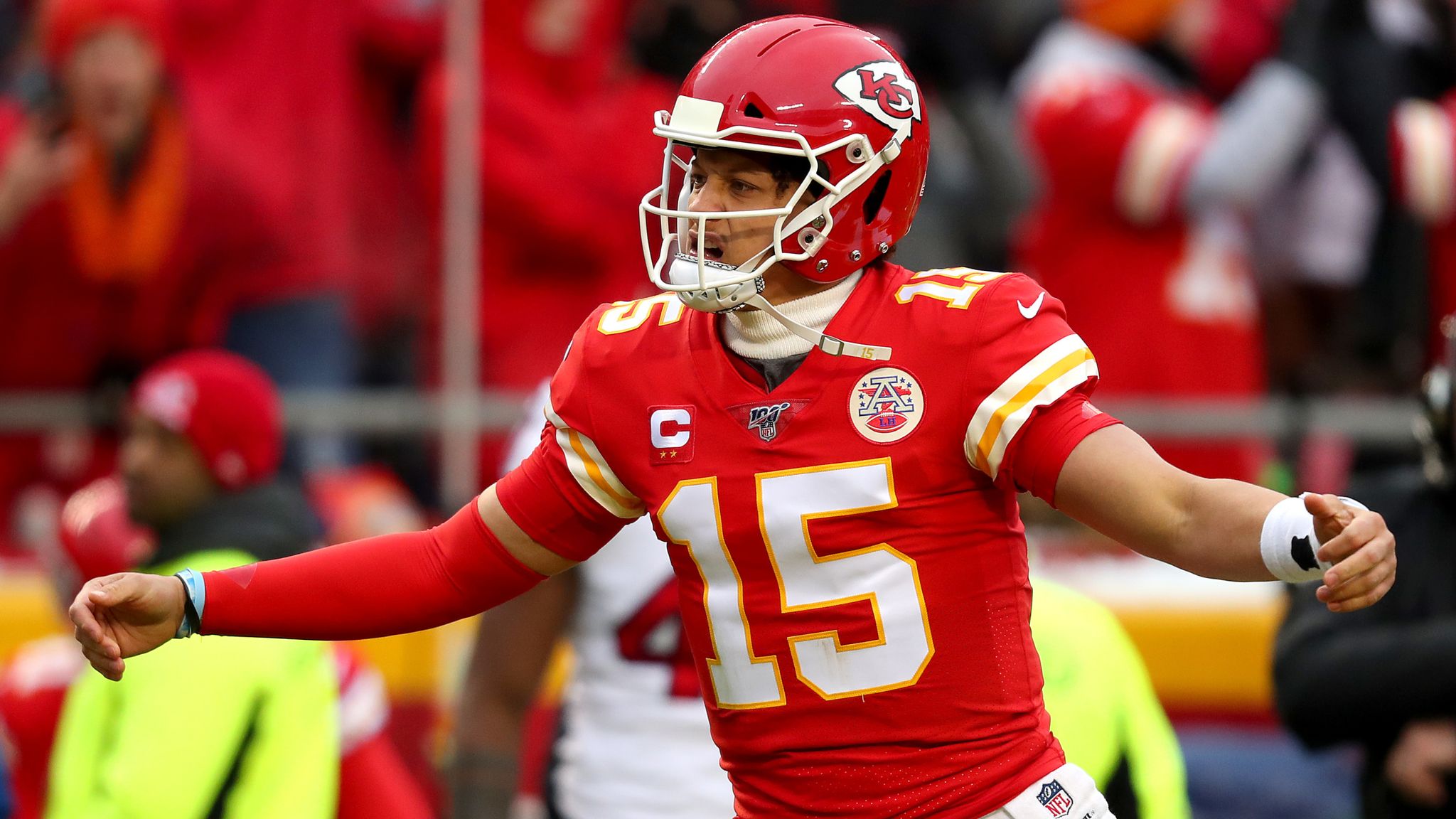 PatrickMahomes arriving for the @chiefs vs @houstontexans game