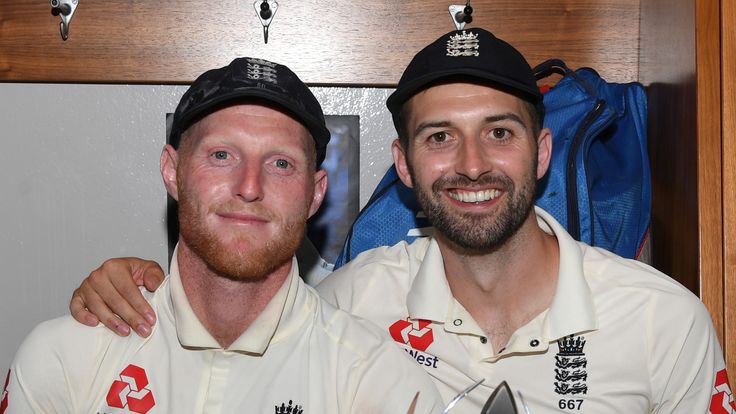 Ben Stokes (L) and Mark Wood reflect on England's fourth Test victory over South Africa in Johannesburg