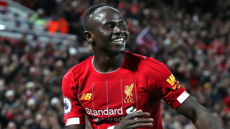 Sadio Mane celebrates a goal